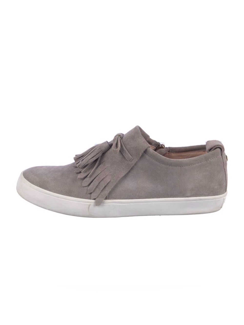 Kate Spade Gray Suede Tassel Slip-On Sneakers